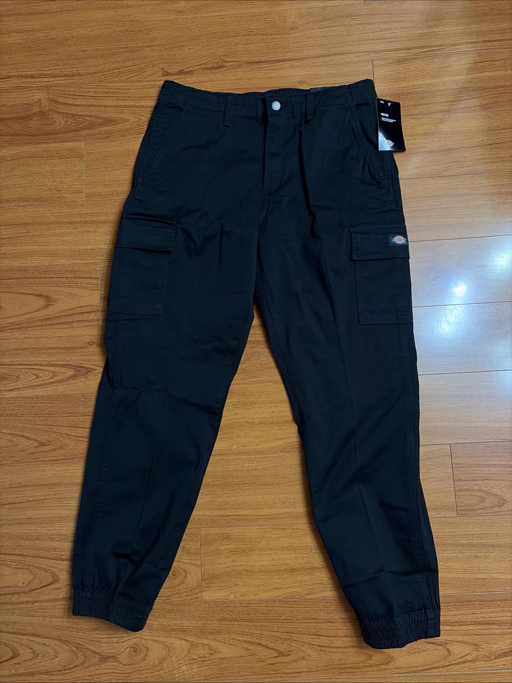 Dickies Women's High Rise Fit Cargo Jogger Pants Size 32 R Black Stretch Fabric